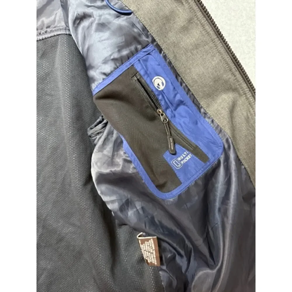 Michael Kors Mens Moto Jacket Heathered Gray Size M Medium - Picture 5 of 6